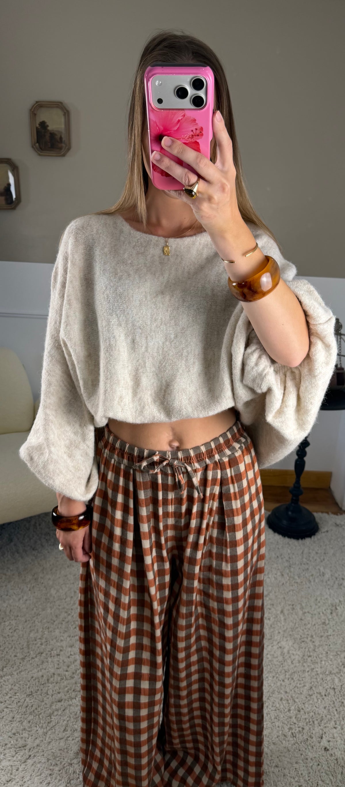 Pantalon à carreaux