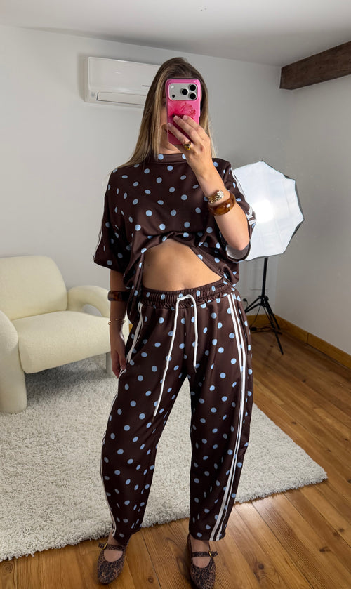 Ensemble jogg à pois