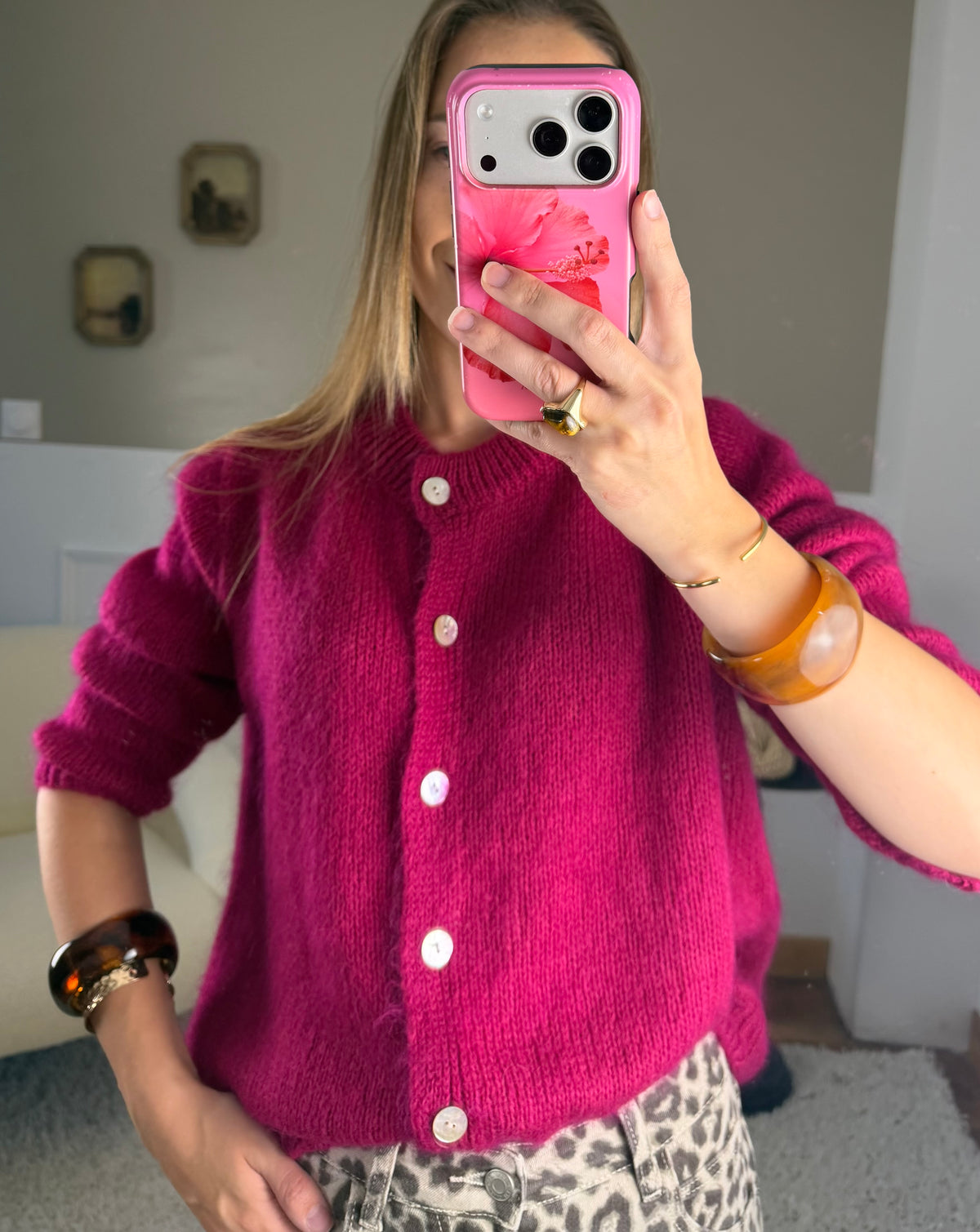 Gilet Mohair - Mauve