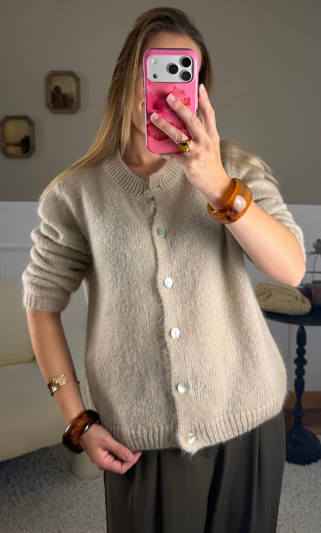 Gilet en mohair - beige