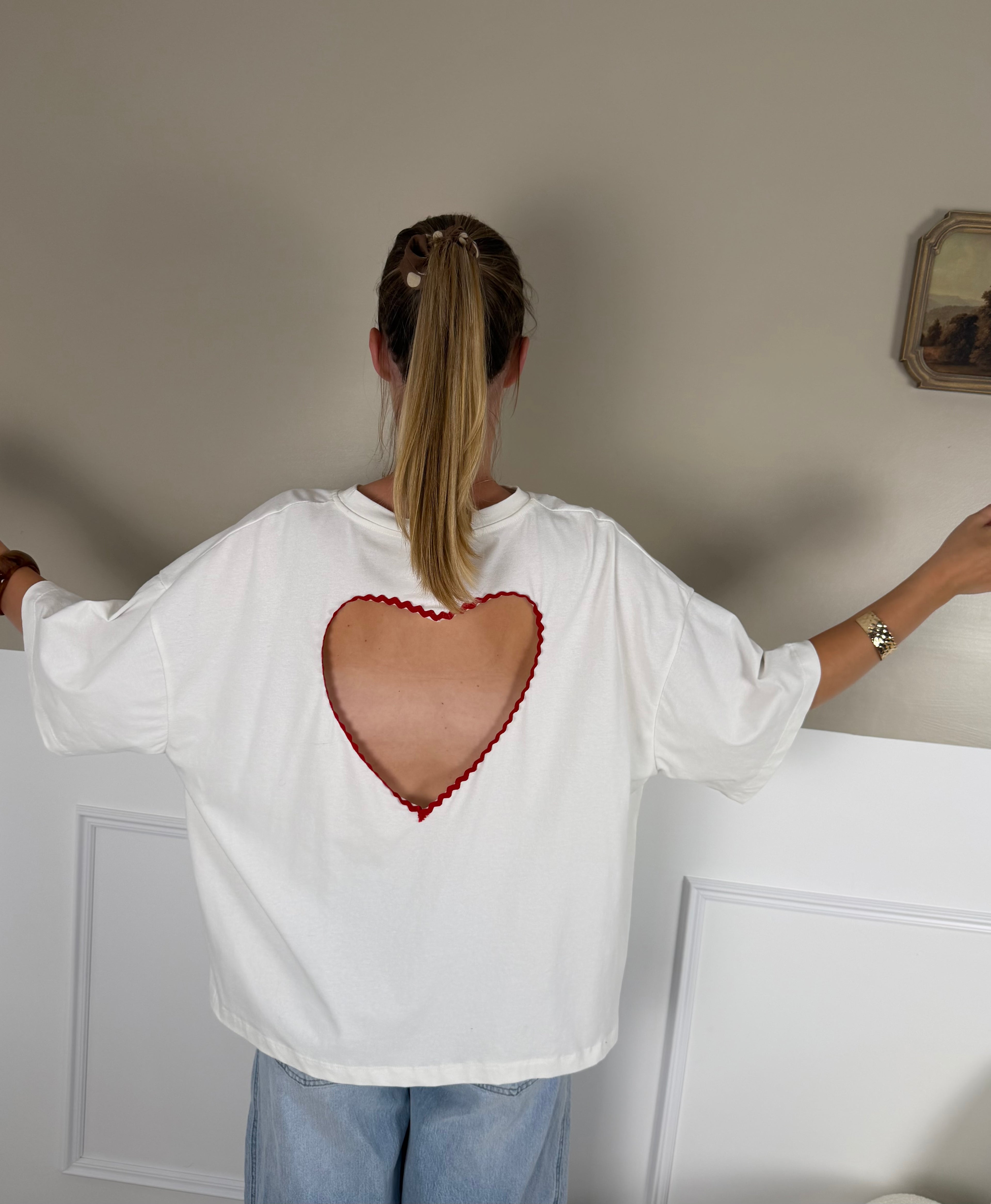 T shirt dos nu coeur