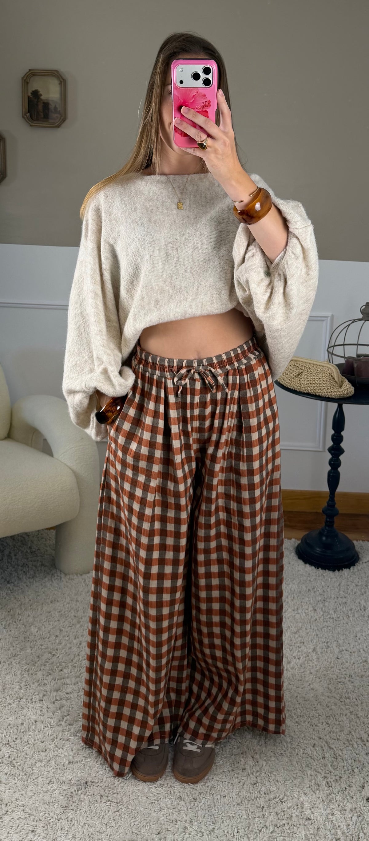 Pantalon à carreaux