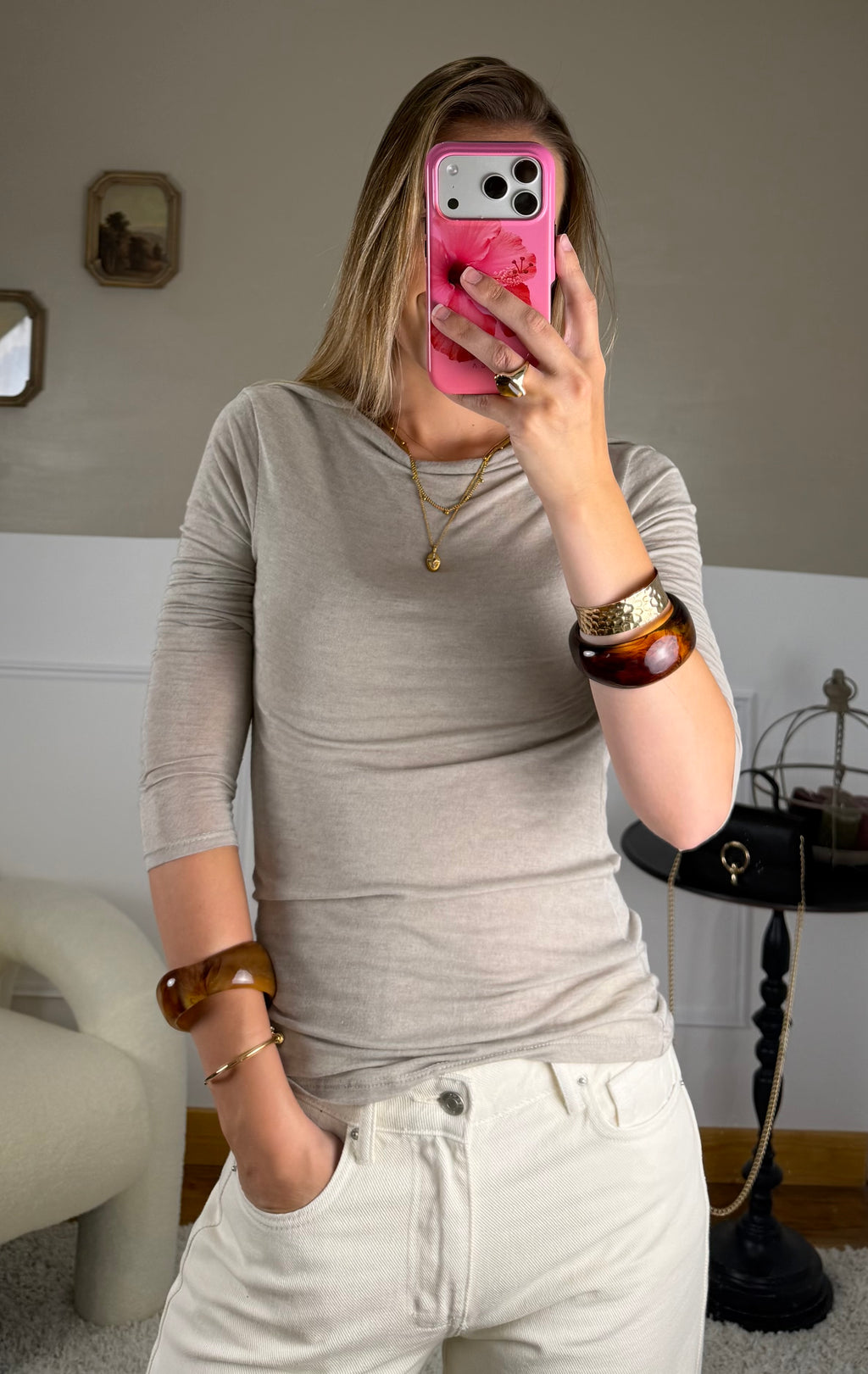Pull taupe - Lou