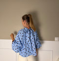 Blouse à pois - Bleu