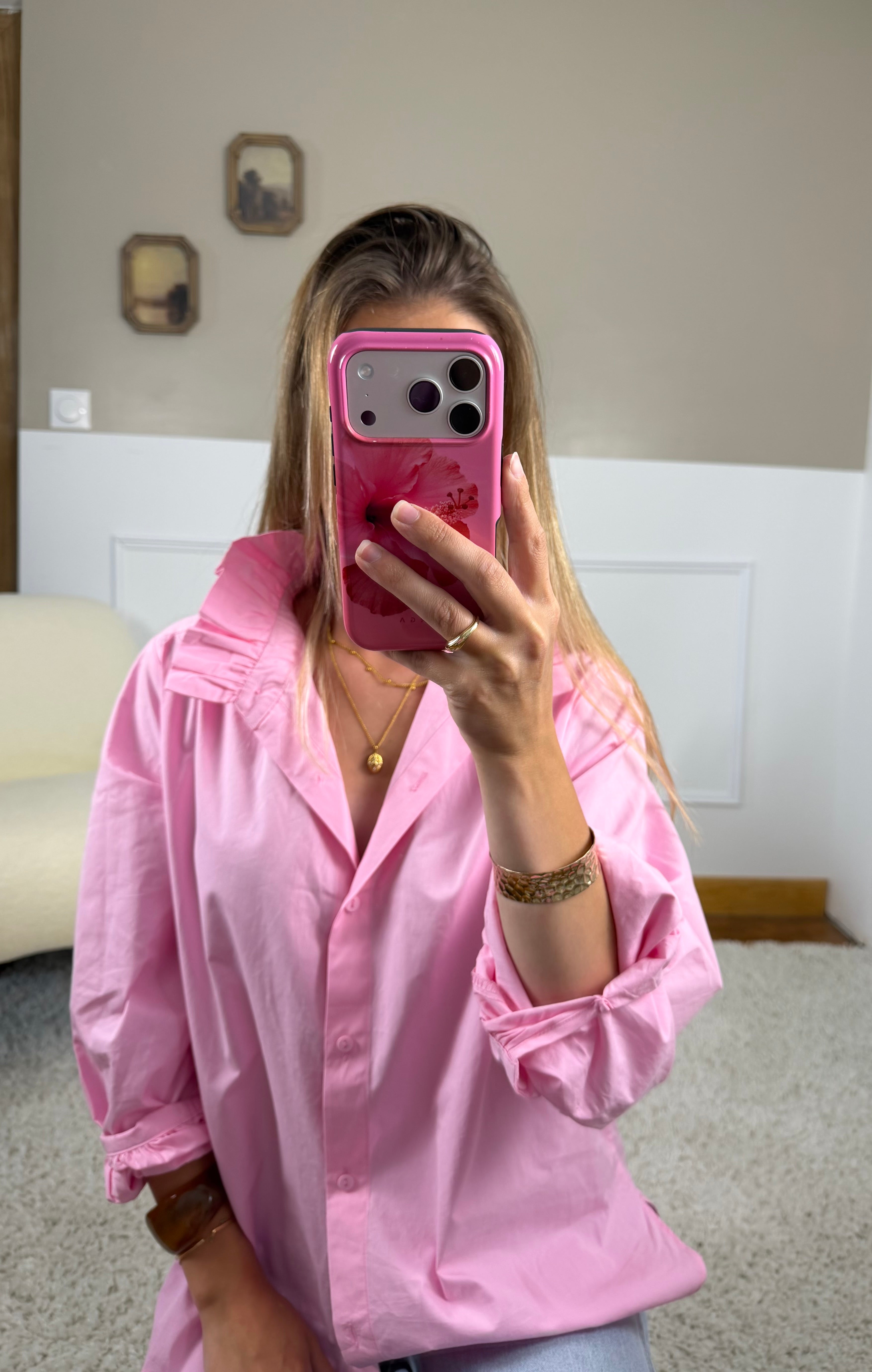 Chemise rose - Adèle