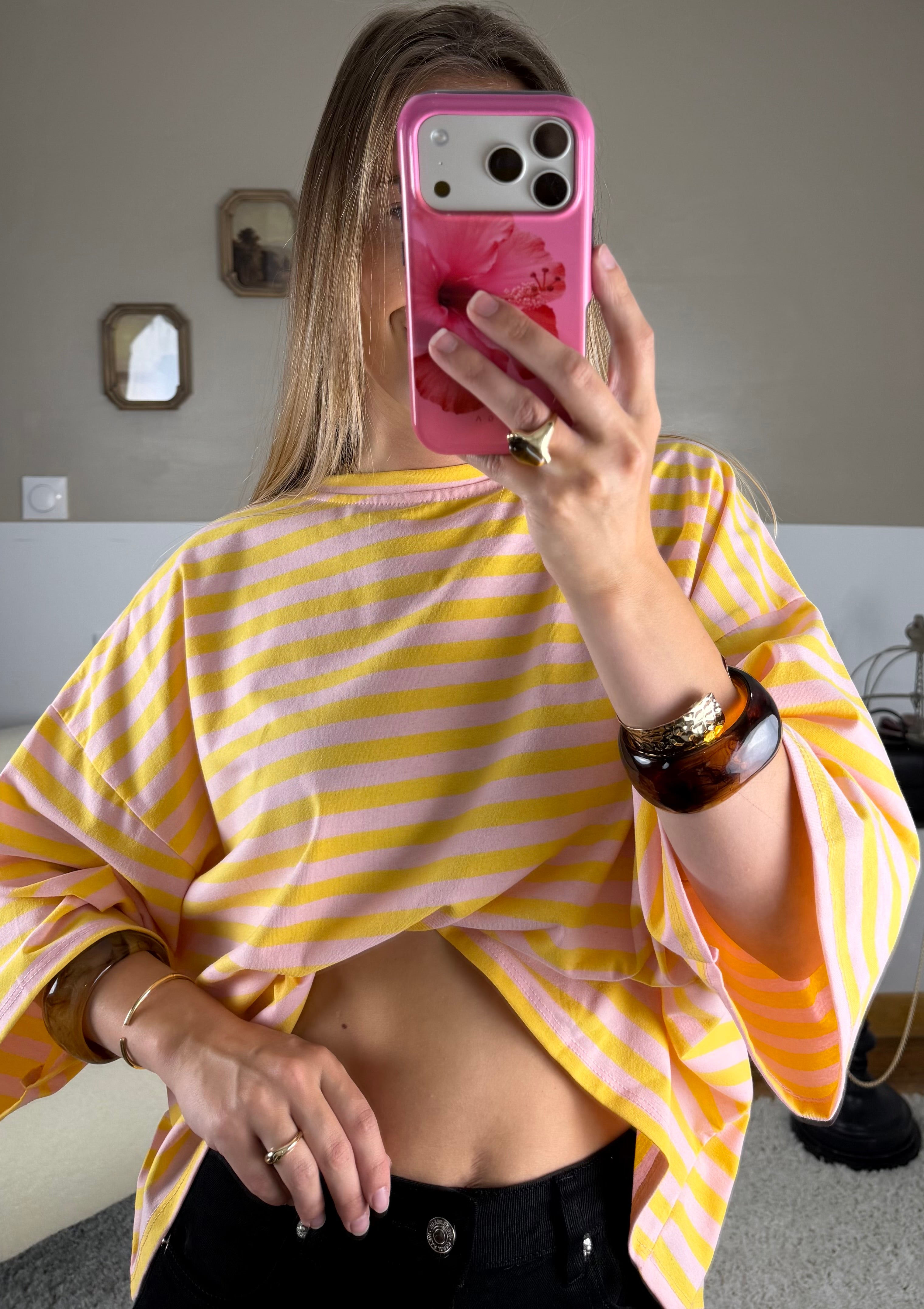 Marinière soleil jaune