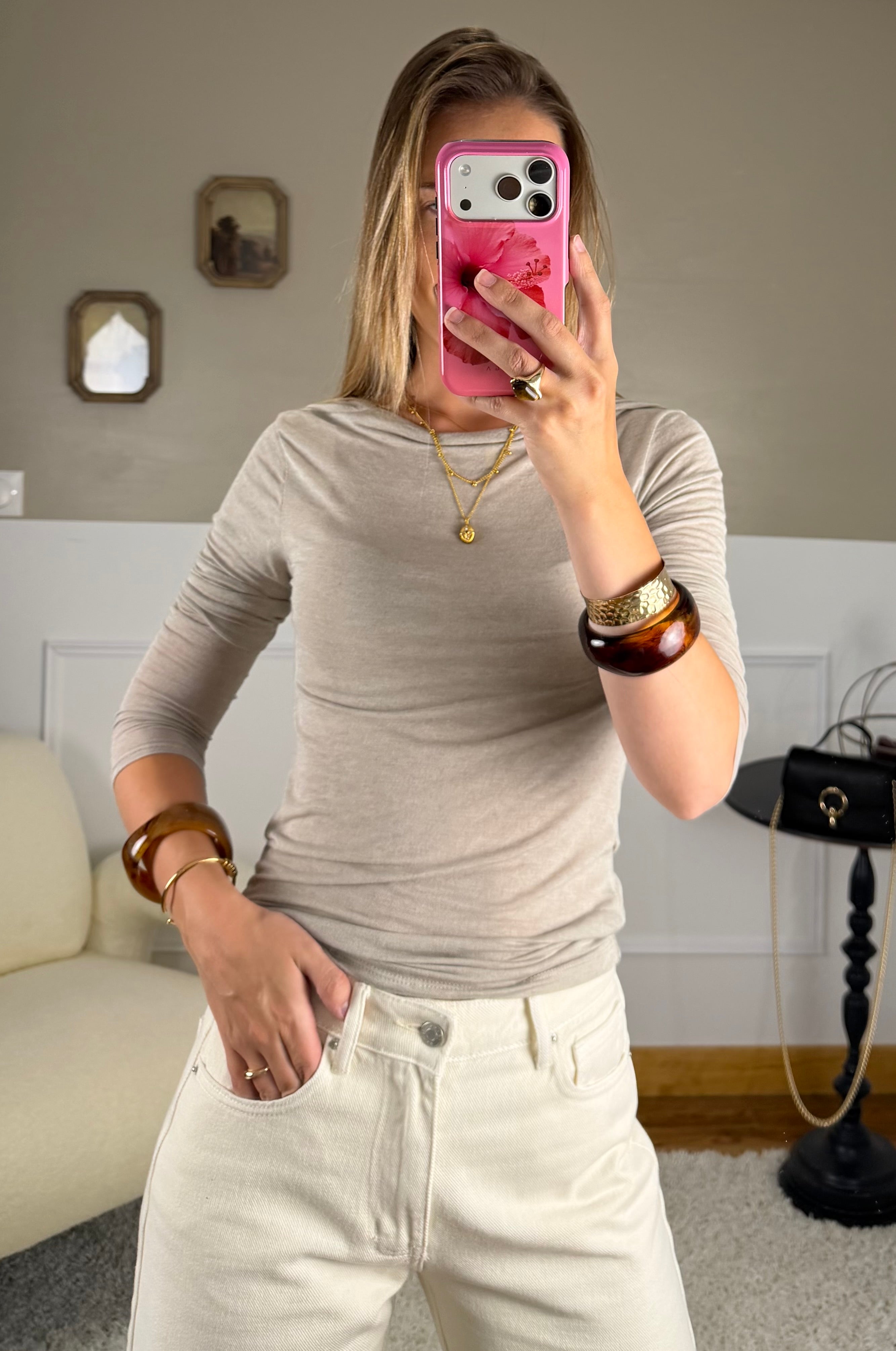 Pull taupe - Lou